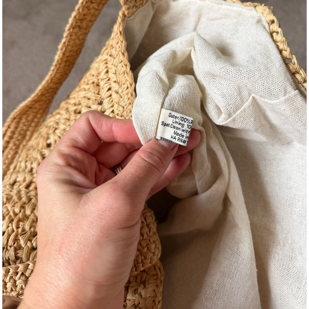 Hat Attack Straw Tote Portia Luxe Rafia Beach New